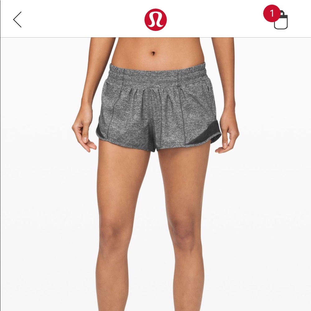 Grey/Heathered Black Hotty Hot Low Rise Short 2.5”